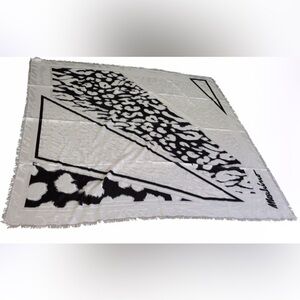 Moschino Black and White Animal Print oversized Scarf